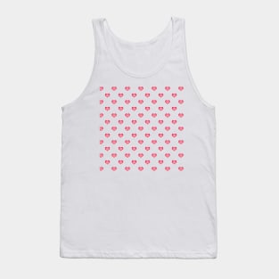 Cute pink heart pattern Tank Top